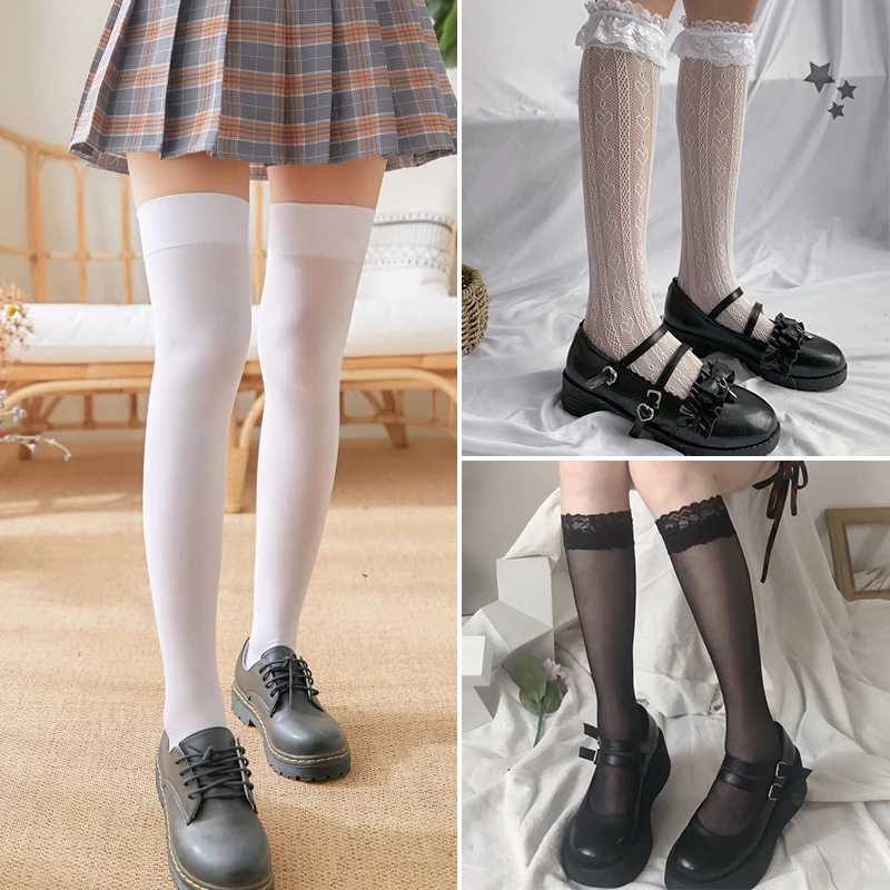 

Sexy Women Tights Thigh High Long Stockings Knee High Sexy Socks Fashion Female Ladies Girl Stockings Lace Fishnet Hosiery