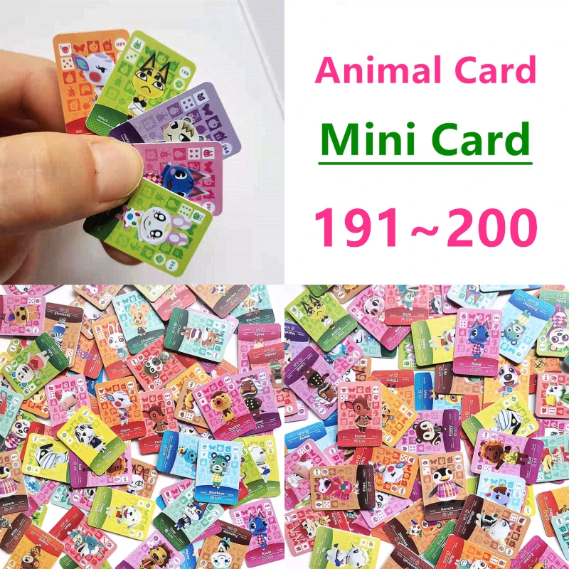 

Mini Card Animal Croxxing 191~200 Amxxbo Ntag215 Chip NFC Game Card For NS Switch Marcel Gladys Freya Kid Cat