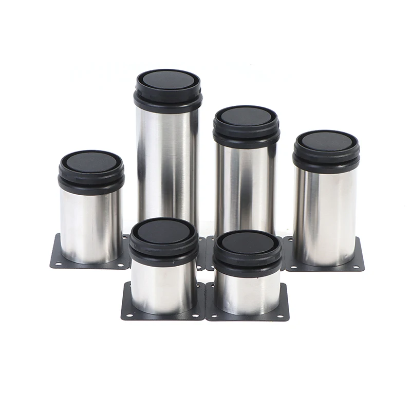 

4Pcs Stainless Steel Adjustable Sofa Foot Cabinet Feet Bed Foot Furniture Accessories 6 Sizes