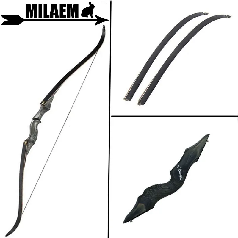 

60 дюймовый Рекурсивный лук 30-60lbs ламинированный лук с конечностями для правой и левой руки тренировочные принадлежности для стрельбы
