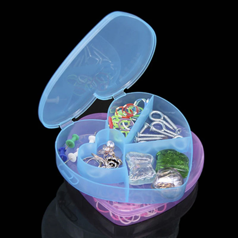 Любовь в форме сердца пластиковая коробка с крышкой ювелирные изделия резиновый