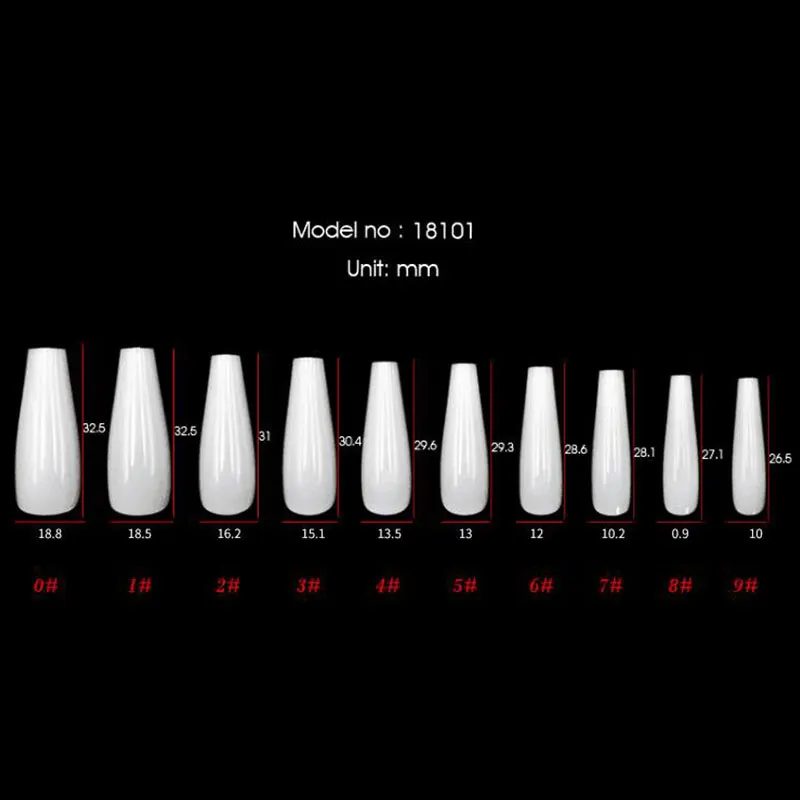 Solid Color Mirror Super Long Coffin False Nail Ballet Press on Nails Tips for Art Artificial Fingernails Fake | Красота и здоровье