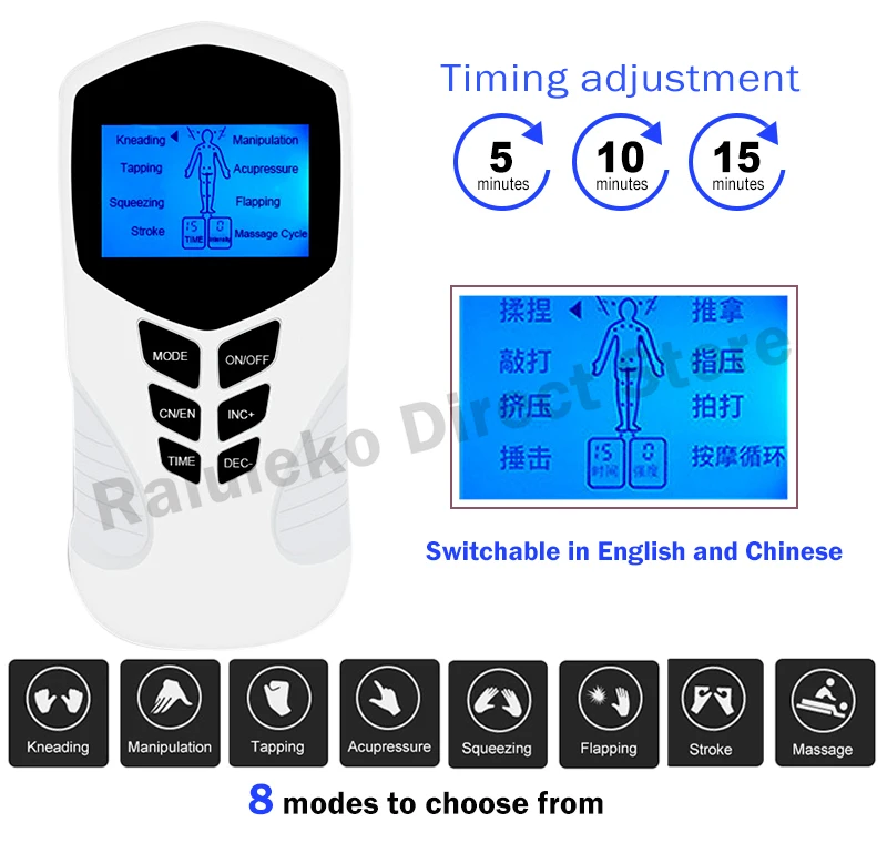TENS массажер для тела LCD HD большой экран меридиан терапевтический машина