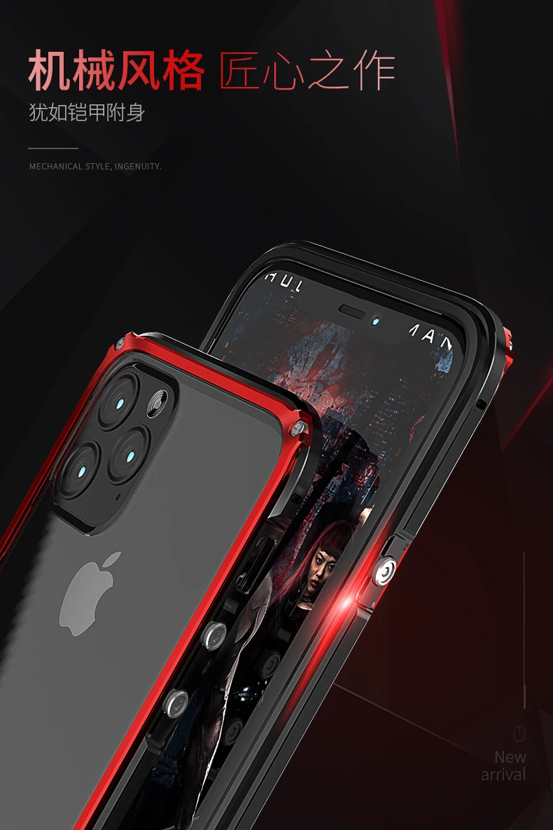 Броня металлический бампер противоударный чехол для iPhone 11 Pro Max чехол сверхмощный защитный чехол для iPhone 11 Pro чехол X XR XS Max