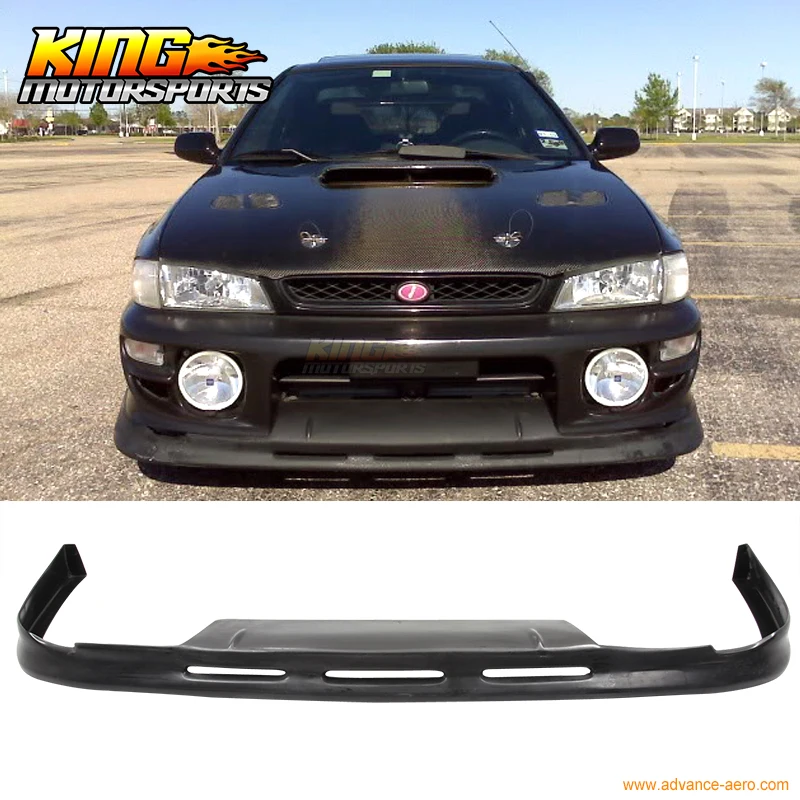Подходит для 97 98 99 00 01 Subaru Impreza WRX 2Dr 4Dr передний бампер спойлер BLK PU Global БЕСПЛАТНАЯ