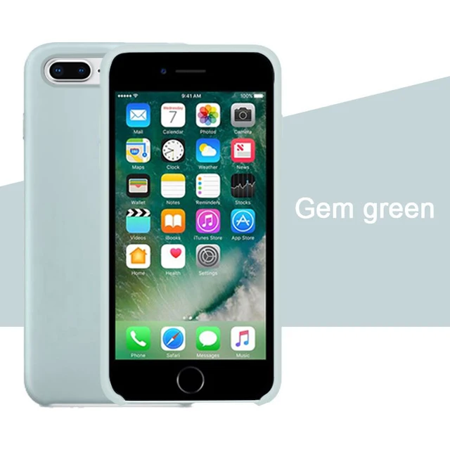 Gem Green Роскошный силиконовый чехол для iphone 7 8 6S 6 Plus 11 Pro X XS чехол для MAX XR на Apple iphone 7 8 plus X 10 чехол официальный - Цвет: Gem Green