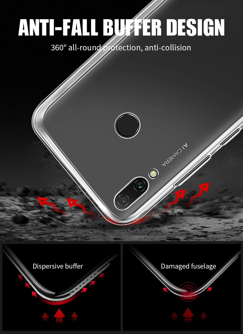 Силиконовая мягкая прозрачная Задняя накладка чехла из ТПУ для Honor V30 20 Pro Чехол для телефона Y6 Y9 чехол тонкий прозрачный для huawei Honor 9X20