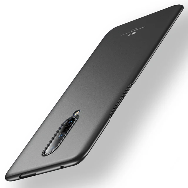 Для OnePlus 7 Pro Чехол MSVII Жесткий ПК полная защита Матовый чехол Ультратонкий с матовой поверхностью чехол для OnePlus7 OnePlus 7 6 6T чехол - Цвет: Black