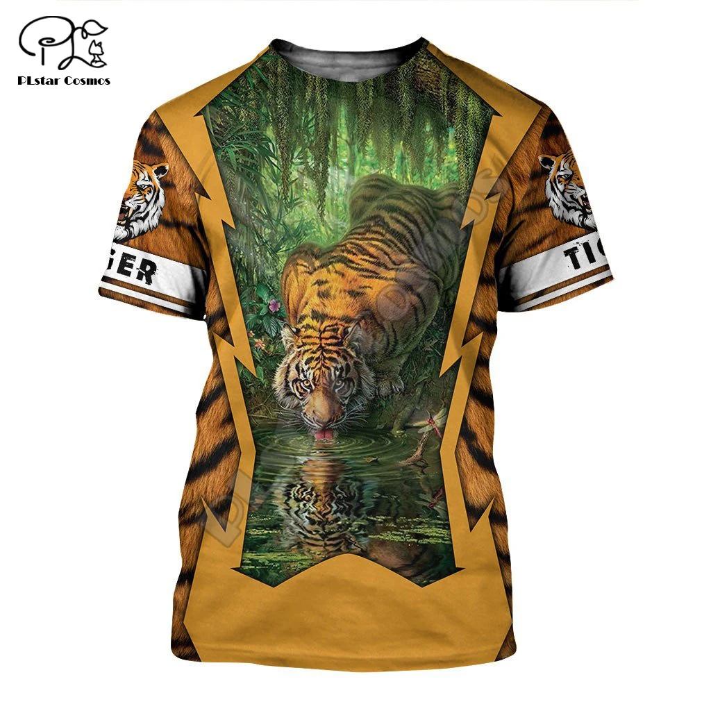 

PLstar Cosmos 3DPrint Love Tiger Animal Beast New Fashion Mans/Womans Unisex Harajuku Streetwear Funny Tshirts Short Sleeve-a2