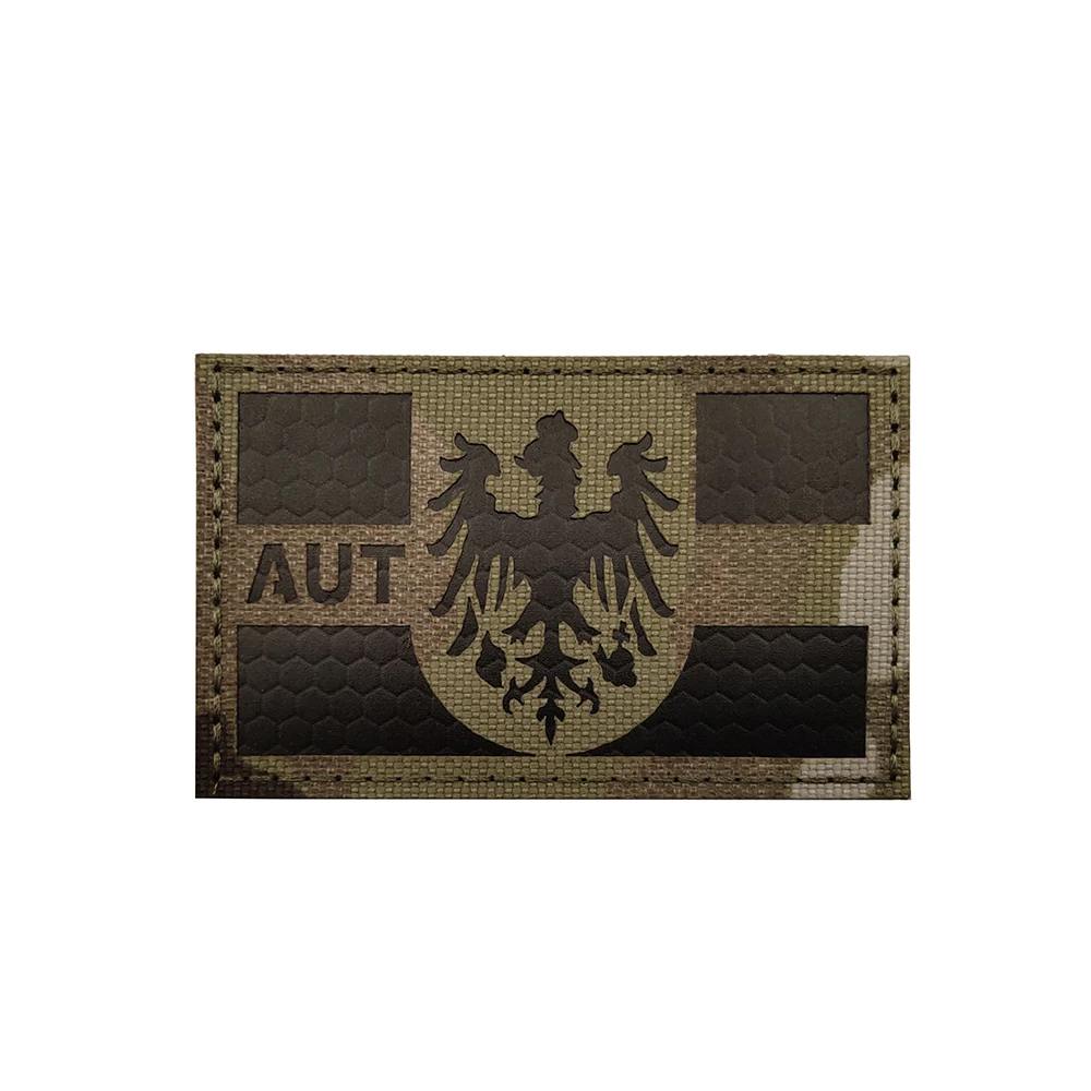 Нашивка с австрийским флагом вышитые ИК-нашивки для украшения одежды