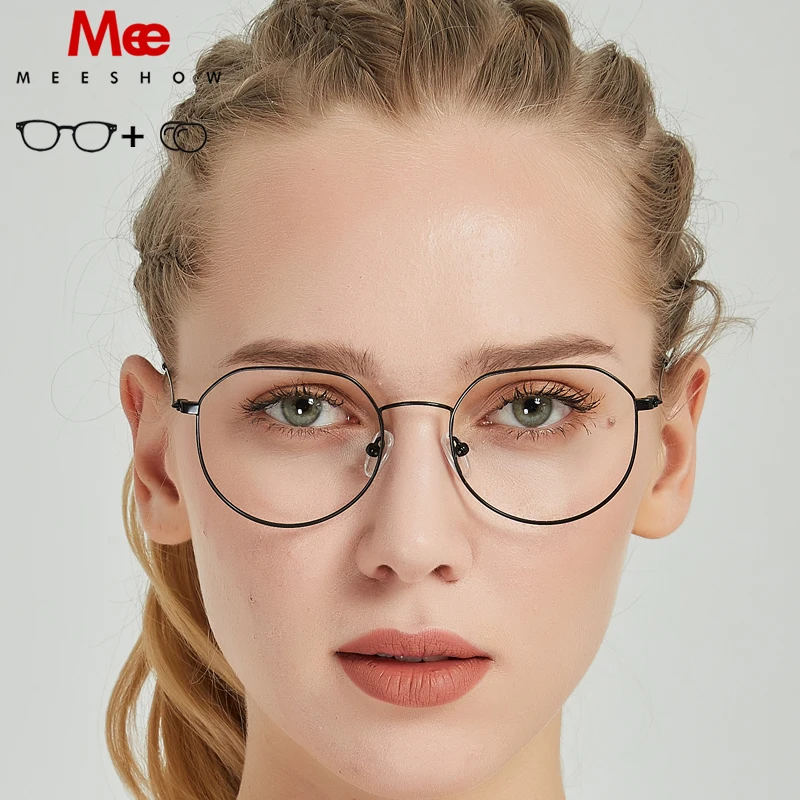 2019 Meeshow prescription glasses Titanium Alloy women glasses oculos de grau feminino armacao eyeglasses vintage frame NEW 8907
