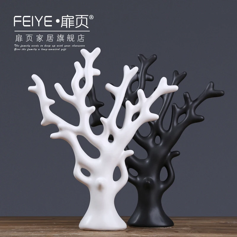 

and contracted ceramic furnishing articles Nordic home living room TV cabinet wine decorative furnishings rich tree