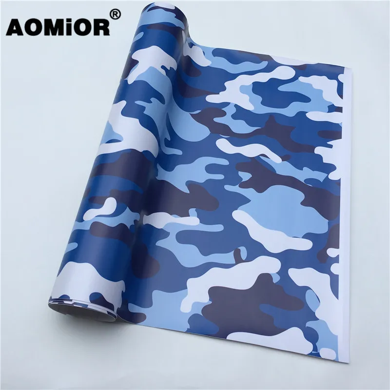 Синяя камуфляжная Автомобильная виниловая пленка в рулоне автомобильная