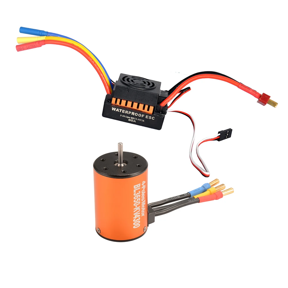 OCDAY непроницаемый BL3650 4300KV sin escobillas del двигатель с 60A ESC Combo de 1/10 coche RC