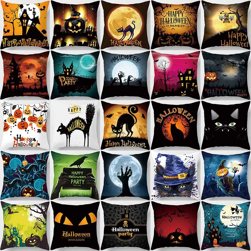 Горячая Распродажа Хэллоуина тыквы замок ведьмы Гуль Подушка Чехол квадратная