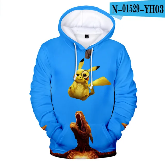 3dwy-1050 Pikachu Pokemon Go 3D Graphic Sweatshirt Hoodies Men Women Umbreon Sweatshirts Hoodie Men Pullover Boys Game Jacket Clothes - Цвет: 3dwy-1050