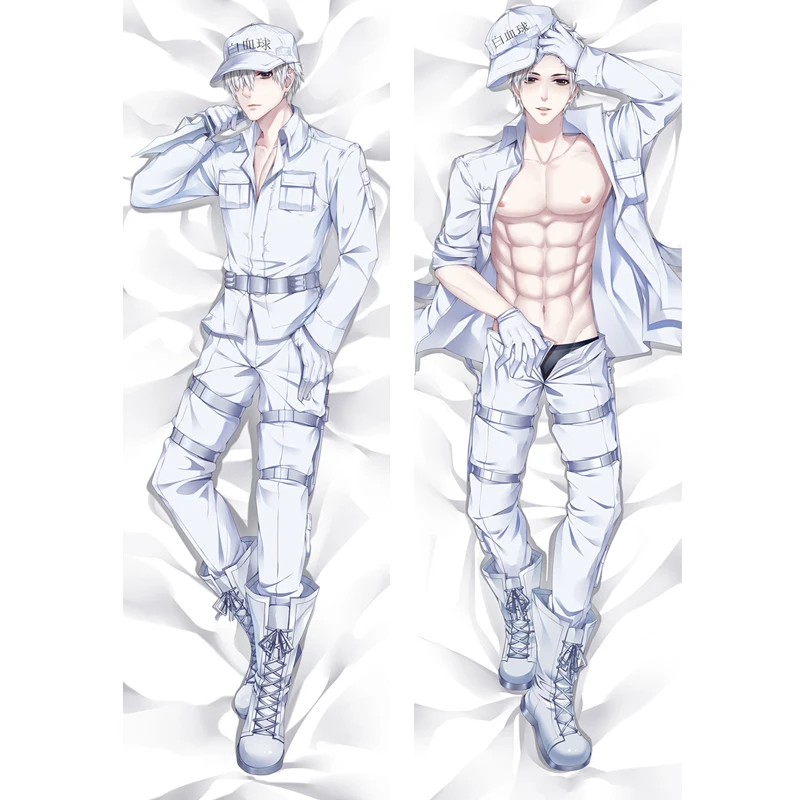 1 шт. Мультяшные аниме ячейки на работе! Наволочка с белыми кровяными клетками