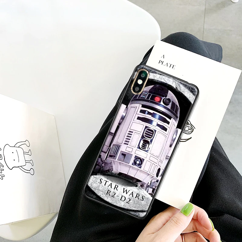 Мультфильм робот r2d2 Мягкий чехол из ТПУ для Apple iPhone X XR XS MAX 5 5S 5C SE 6 S 7 8 Plus ipod touch