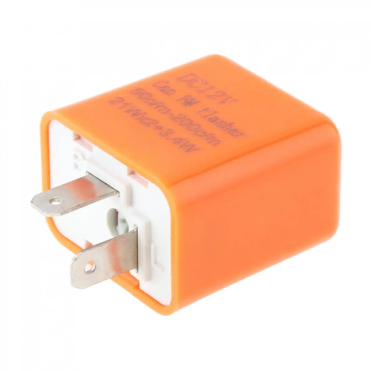 Оранжевый 12V 2 Pin мотоциклов Светодиодный проблесковый маячок Регулируемый