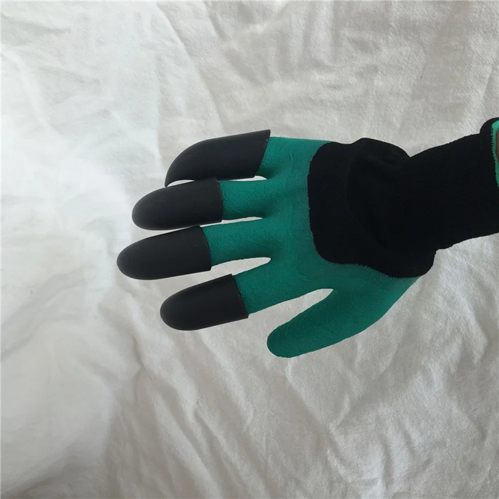 

1 Pair Garden Gloves Genie Rubber Gloves With 4pcs Claws Waterproof Toilet Sink Cleaning Glove For Digging Planting Tools