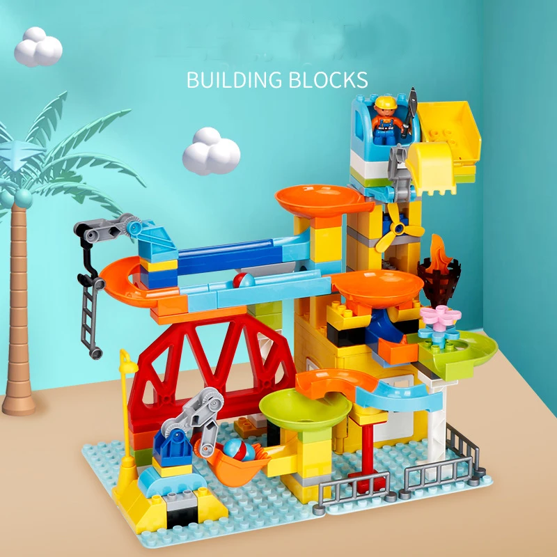 128 шт. Новый Тип больших Размеры трек строительные блоки Бии