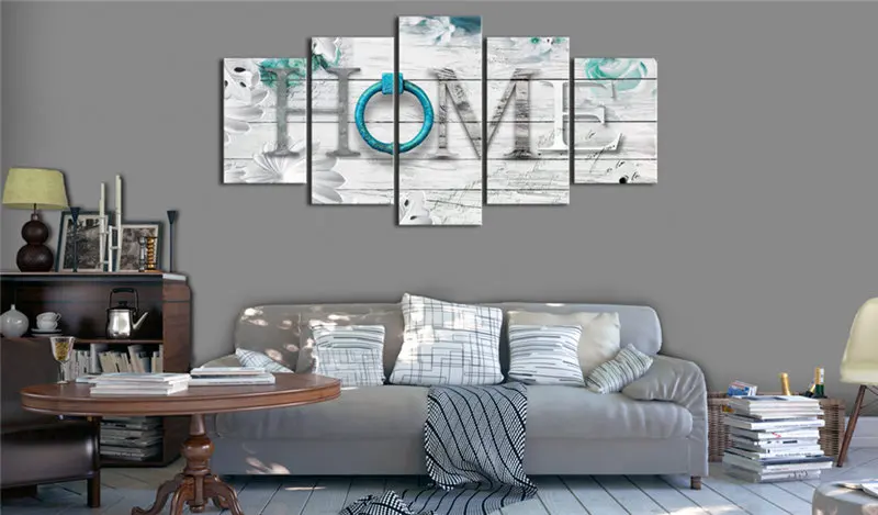 

Modern Painting Canvas 5 Panels Home Abstract Wooden Background Nordic Style Wall Art Poster Living Room Home Decor