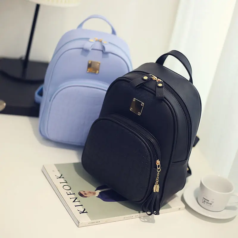 Fashion Women Girls Faux Leather Backpack Rucksack School Bag Travel Handbag 1Pc | Дом и сад