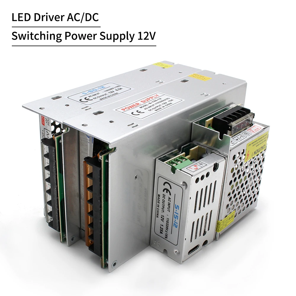 Светодиодный трансформатор переменного тока 220 В постоянного 12 источник питания