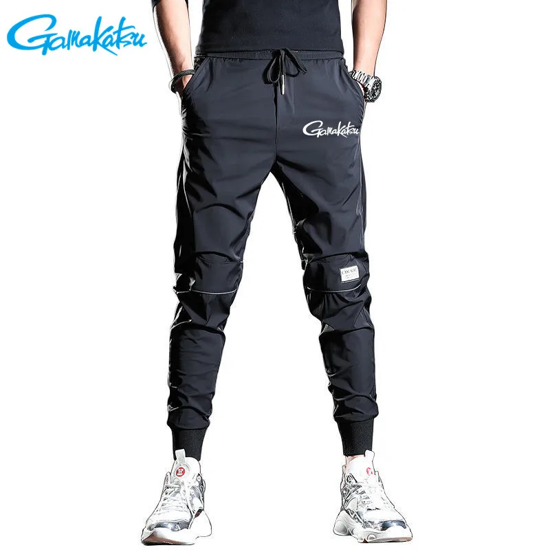 

Штаны Gamakatsu мужские в стиле хип-хоп, джоггеры, брюки длиной до щиколотки, черные рыболовные штаны с эластичным поясом, уличная одежда