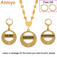 anniyo customize name jewelry sets pendant beads necklaces earrings personalized nameplate letters hawaiian guam chuuk 152721b