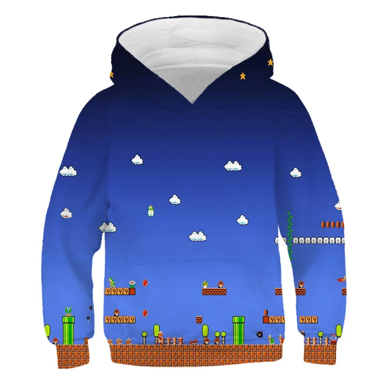 

Children's clothing sweater Super Mario theme boys and girls sweater autumn clothing printed sweater