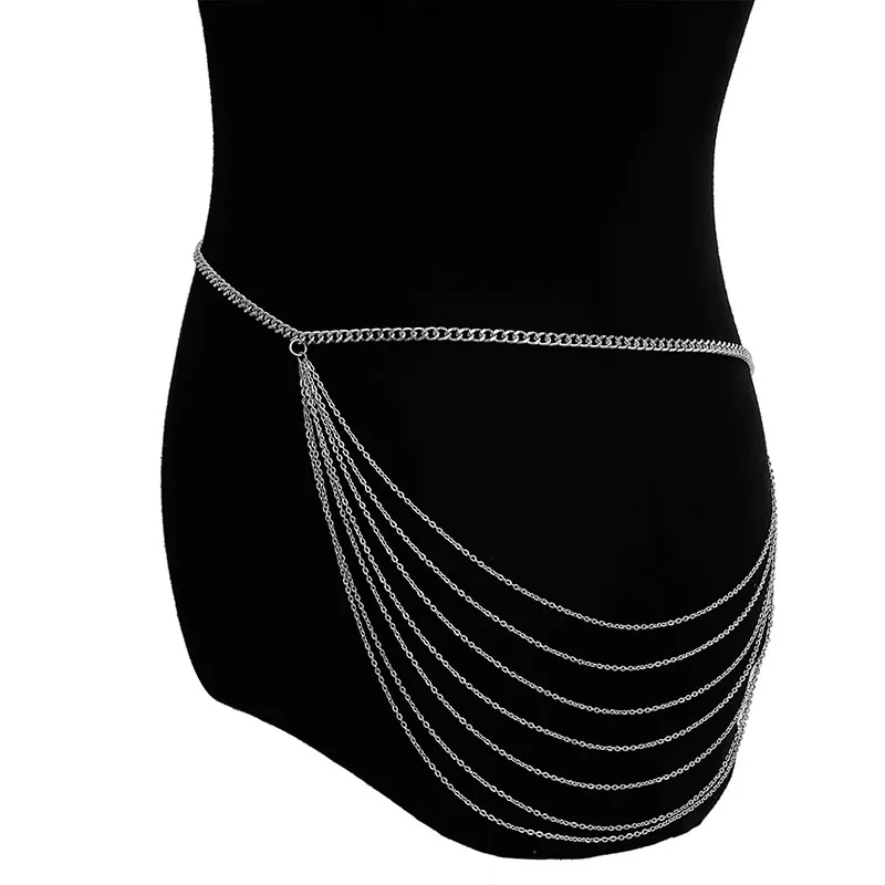 

Sexy female Body Chain Female Geometric Waist chain Vintage Personality Summer Body Jewelry Dance Body Belly Dance Waist Chain