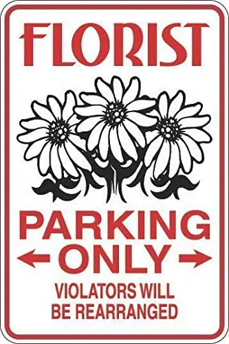 

Metal Plaque with "Fleurist Parking Only" Inscription