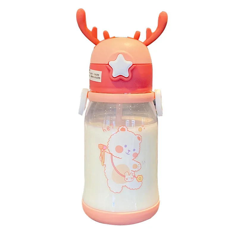 

Large Capacity Straw Cup High Value Cup Girl's Portable Carrying Water Pot Children's Water Cup Summer Water Bottle with Straw