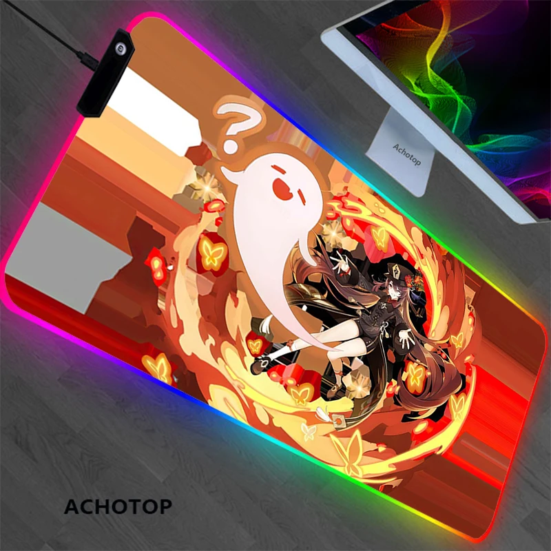 

Большой компьютерный коврик для мыши с рисунком HD RGB Genshin impact Anime, классный игровой мультяшный коврик для мыши, клавиатуры, Настольная мышь, к...