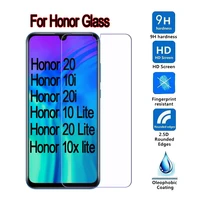 2 1pcs 9h 2 5d tempered glass for honor 10 20 10x lite cover phone front screen protector film for honor 10i 20i glass
