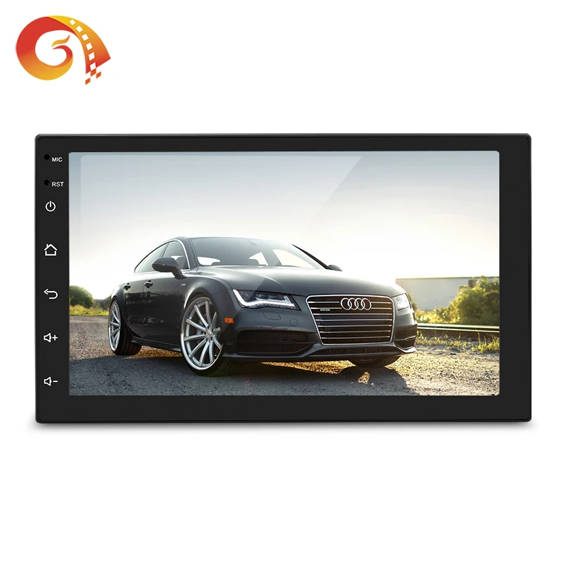 Android 8 1 2 Din Автомобильный плеер BT вызов полный сенсорный экран HD видео wifi AUX gps