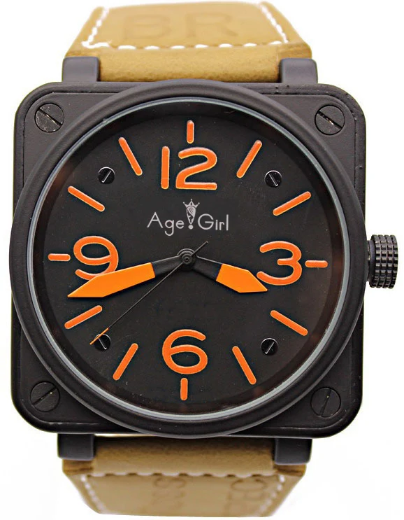 

Classic New Mens Stainless Steel Brown Leather Carbon Bell Watch PVD BR Automatic Mechanicl Self-wind Sport Dive Watches