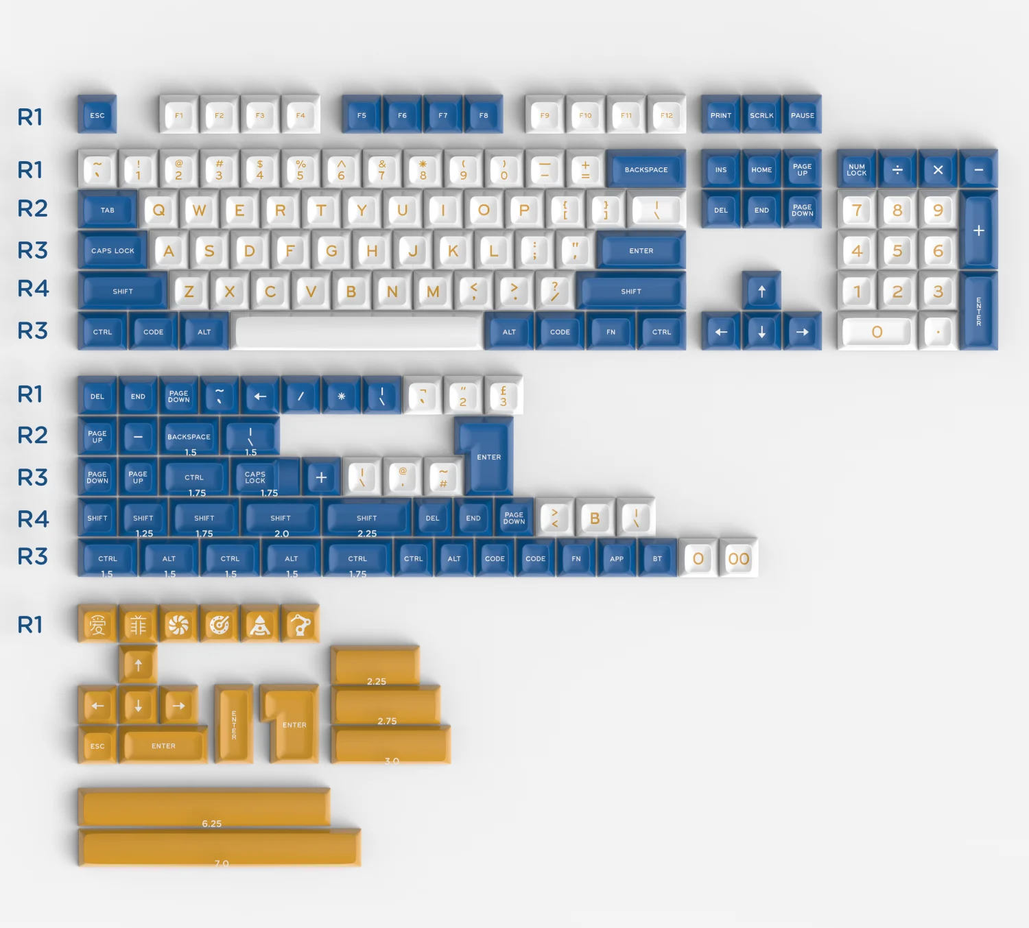 g mky af sa keycap abs double shot keycap for cherry mx switch keycaps for wired usb mechanical gaming keyboard free global shipping