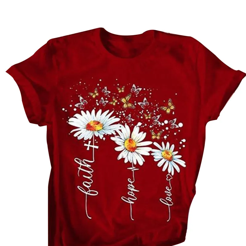 

New Casual Loose Plus Size Short Sleeve Girls Clothes Trend Cartoon Print T-shirt