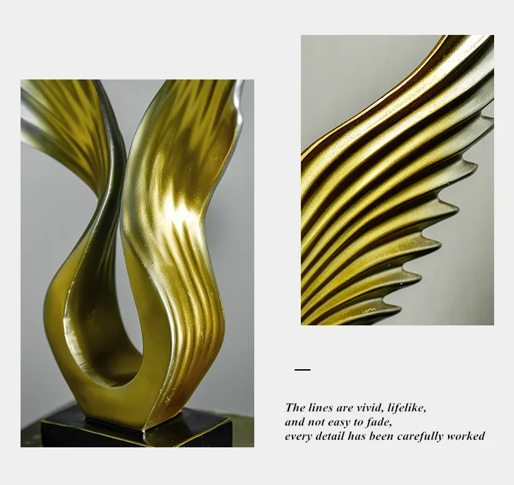

Light Luxury Nordic Style Dapeng Wing Living Room Decoration Resin Figurine Home Abstract Ornament Bookcase Ornament Accessories