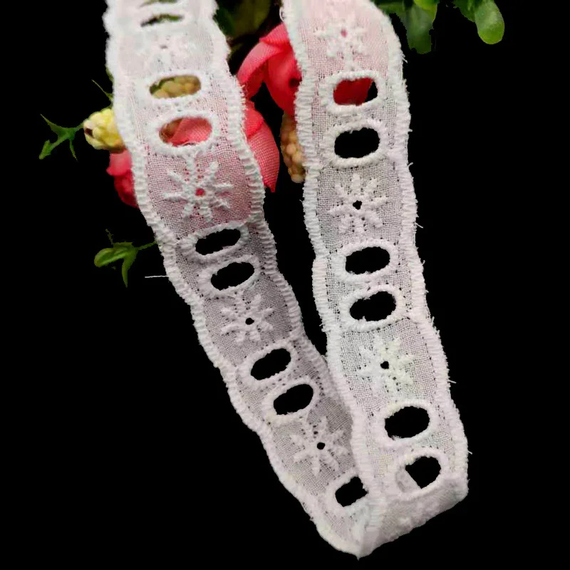 2 см вырезанная Цветочная вышитая хлопковая кружевная отделка сделай сам Одежда