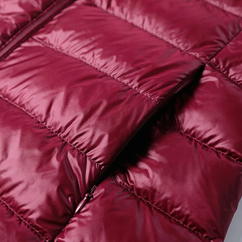 Пуховик женский зимний на белом утином пуху со съемным капюшоном 5XL 2021 | Женская