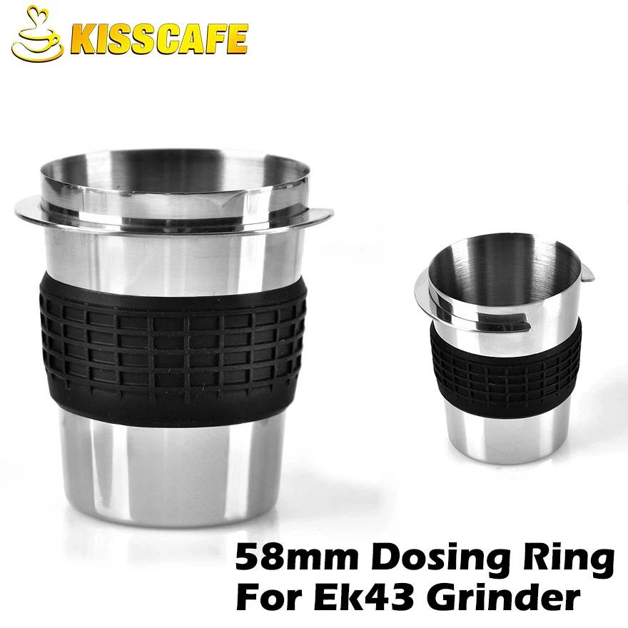 

58MM Universal Stainless Steel Coffee Powder Precision Dosing Cup For EK43 Grinder Coffee Espresso Powder Cup Barista Accessorie
