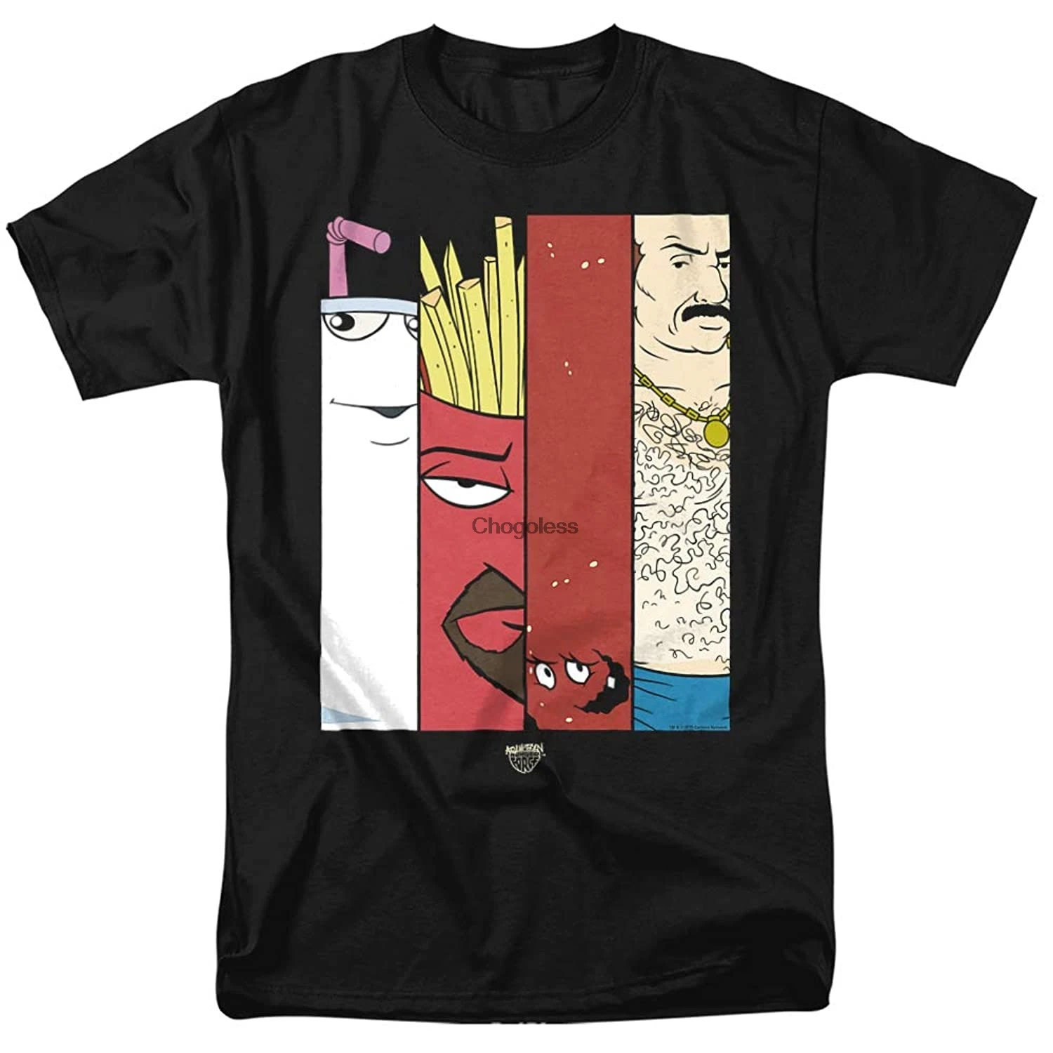 Унисекс футболка для взрослых Aqua Teen с изображением голодной группы плитки (1) |