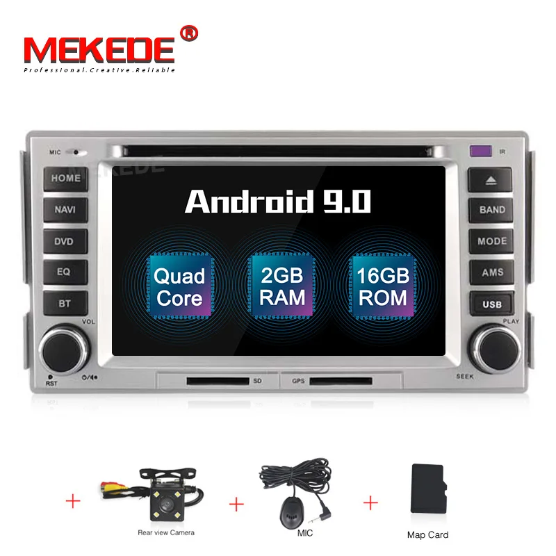 16G CAMERA MEKEDE HD 2G+ 16G Android 9,0 автомобильный dvd-плеер для HYUNDAI SANTA FE 2006-2012 Мультимедиа gps навигация 2 Din Автомобильный Радио Аудио - Цвет: 16G CAMERA