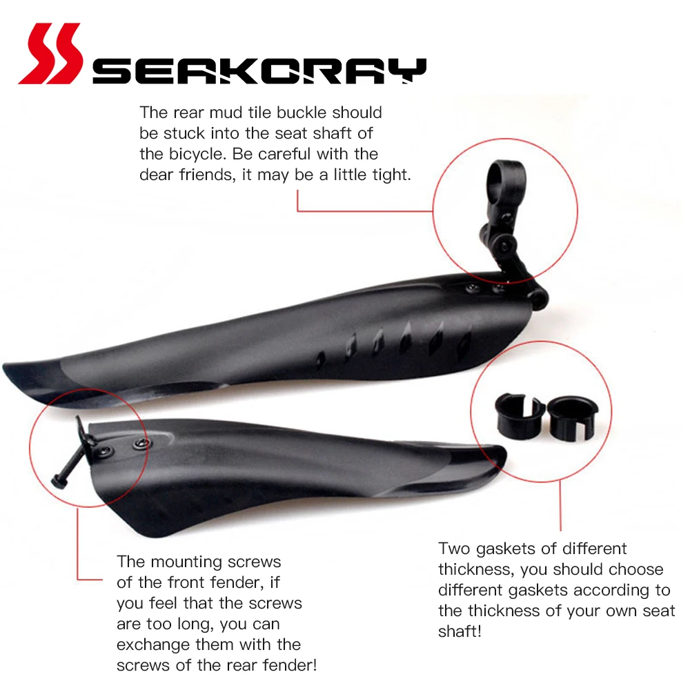 

Mountain Bike Dovetail Fender Adjustable Bicycle Fender High Quality Dovetail Style Cycling Tire Front Rear Mudguard Fenders Set