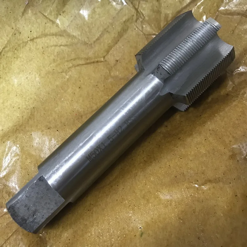 Free shipping 1PC HSS6542 made machine tap left hand M50*1.0/1.5/2.0/2.5/3.0/4.0mm LH for steel metal workpieces threading | Инструменты