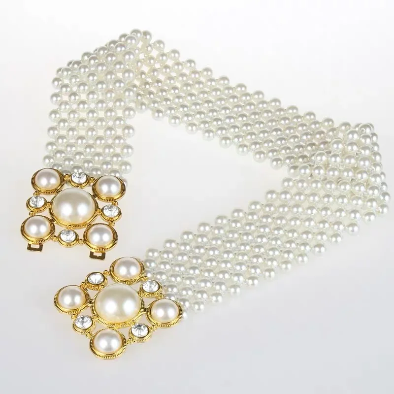 58 мм широкий женский перламутровый эластичный пояс-цепочка пояс для талии