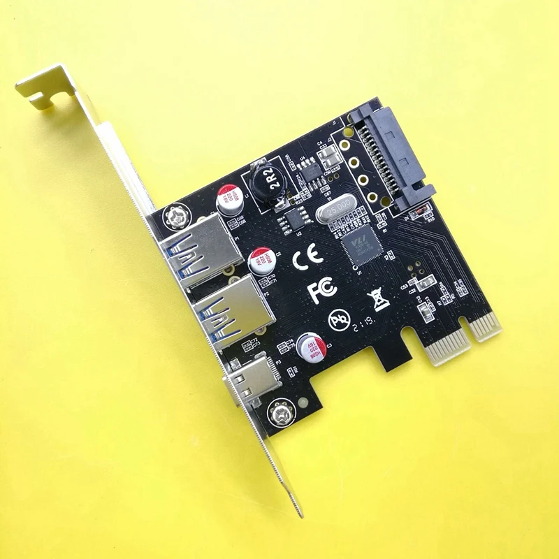 Usb 3.1 Type C Pcie Expansion Card Pci-E To 1 And 2 A 3.0 Adapter Pci Express Controller Hub For Desktop Pc | Компьютеры и офис
